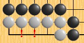 Oeil avec 4 intersections en ligne