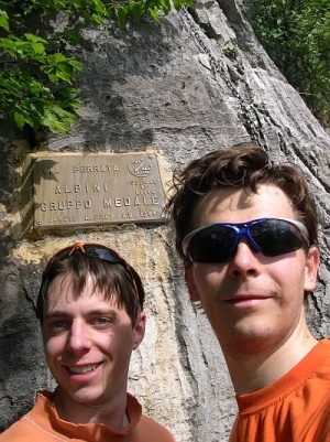 encore souriants  l'entre de la via ferrata